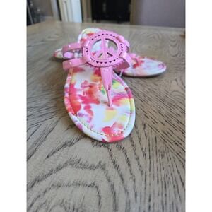 CIRCUS BY SAM EDELMAN Sandals Womens Pink Marble Slip On Thong Size 7.5 New